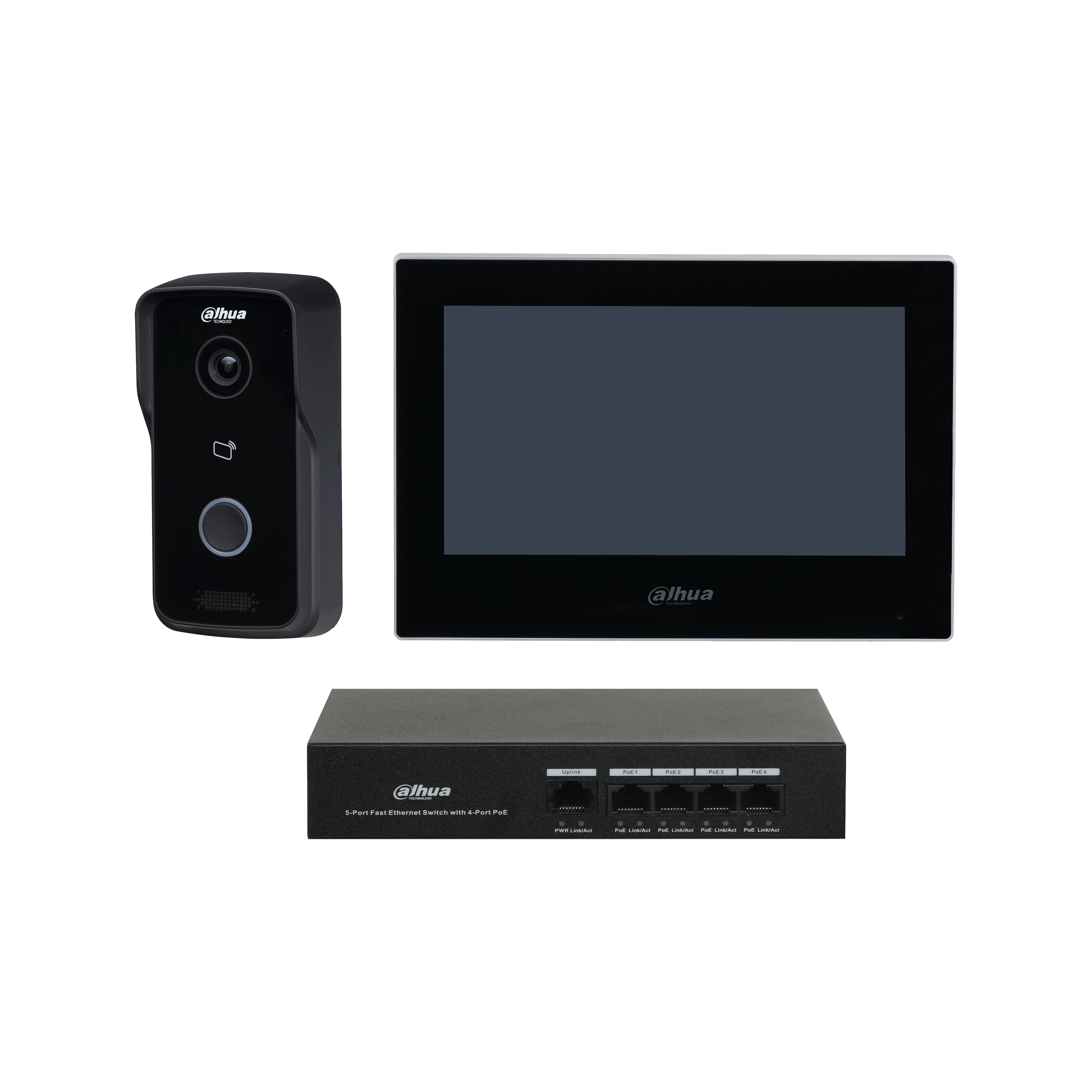Комплект DHI-VTO2111D-P-S2+DHI-VTH2621G-P+DH-PFS3005-4ET-36E (DHI-KTP03)