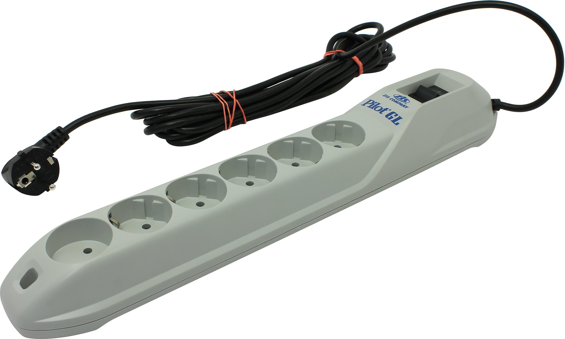 Сетевой фильтр Pilot GL 6 розеток (5 евро + 1 без заземления) 3 м/ Surge protector Pilot GL 6 outlets (5 euro + 1 without ground) 10A / 2.2kVt, 3m (PILOT GL3M)