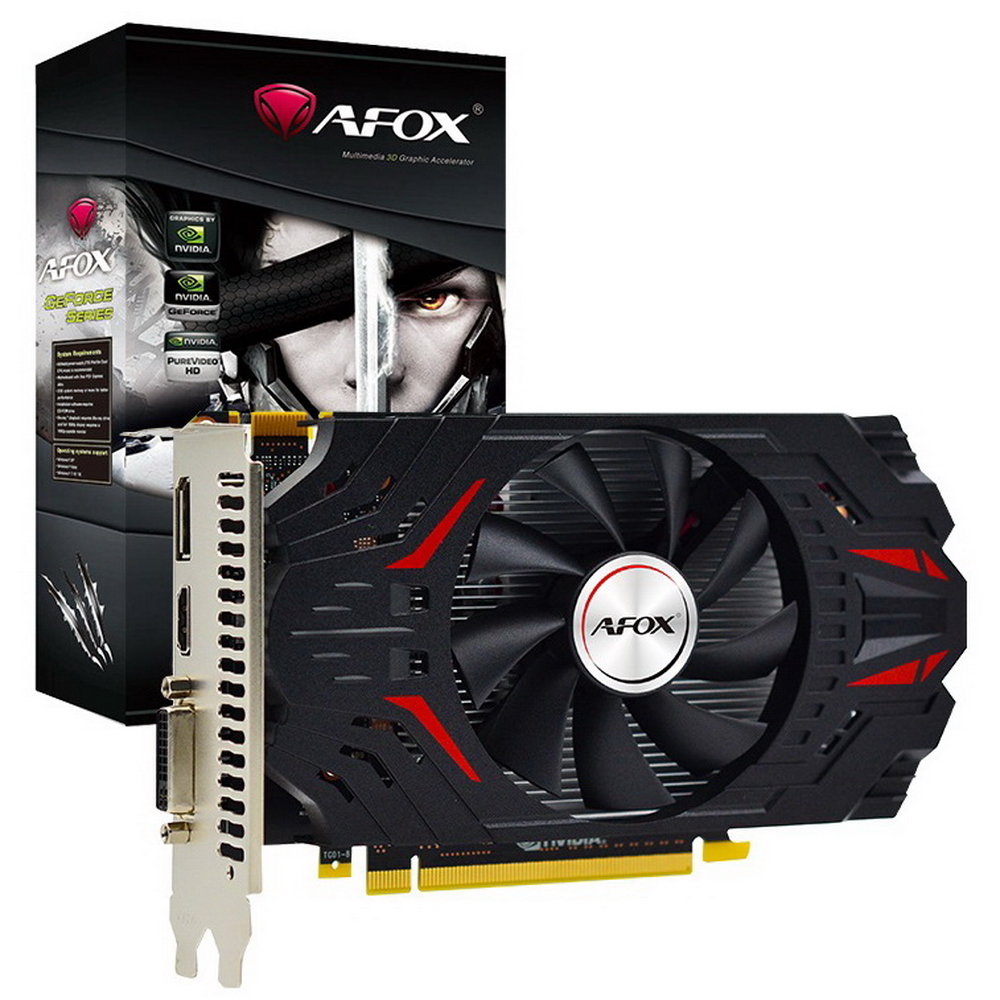 Видеокарта AFOX GTX750 2GB DDR5 128BIT, DVI HDMI VGA, ATX Single fan (AF750-2048D5H6-V3) {30} (784061)