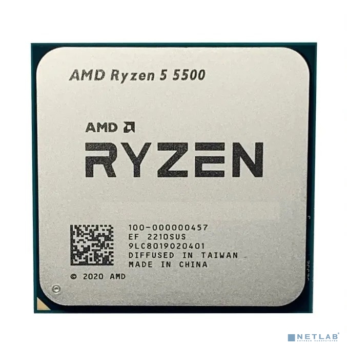 Процессор/ CPU AM4 AMD Ryzen 5 5500 (Cezanne, 6C/12T, 3.6/4.2GHz, 19MB, 65W) OEM (100-000000457)