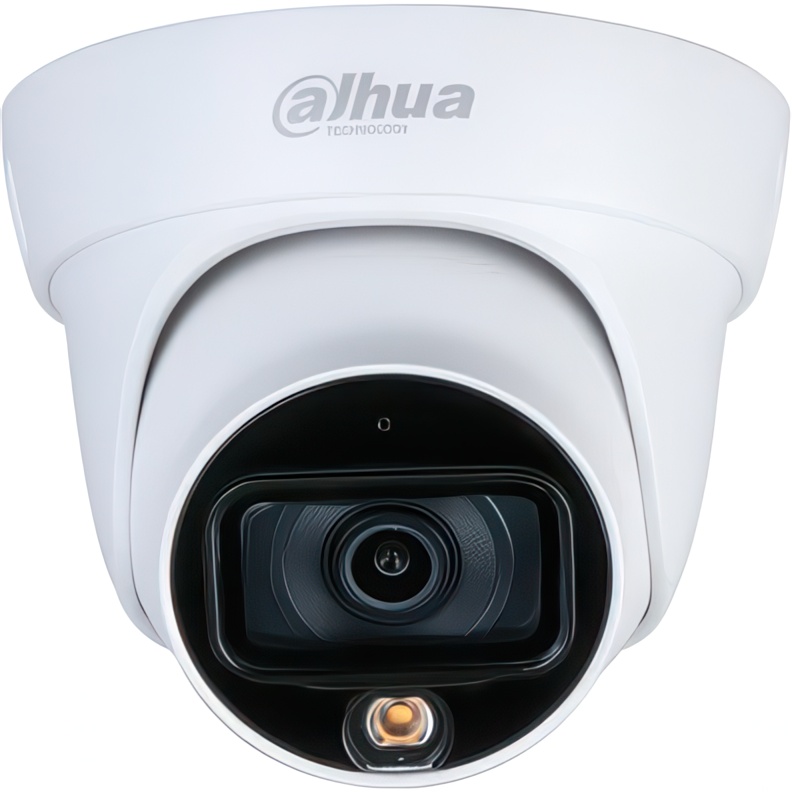 Уличная купольная IP-видеокамера Full-color, 2Мп; 1/2.8 CMOS; объектив 3.6мм; чувствительность 0.0017лк@F1.0 сжатие: H.265+ H.265 H.264+ H.264 MJPEG; 2 п? (DH-IPC-HDW1239TP-A-LED-0360B-S5)