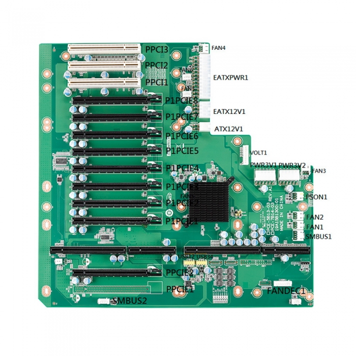 Плата интерфейсная Advantech PCE-5B13-03A1E Advantech Объединительная плата PICMG 1.3, 13 слотов, 1xPICMG 1.3, 3xPCI, 1xPCI Express x16, 8xPCI Express x4, до 12В