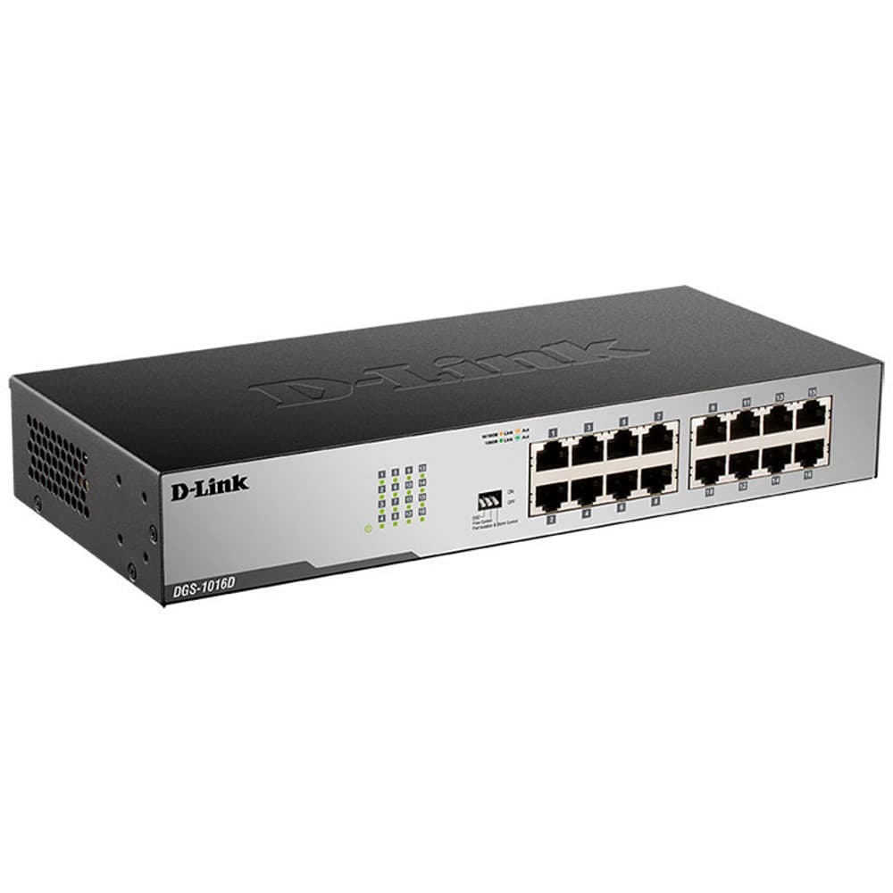 Картинка Коммутатор D-Link DGS-1016D/I2A (DGS-1016D/I2A) 