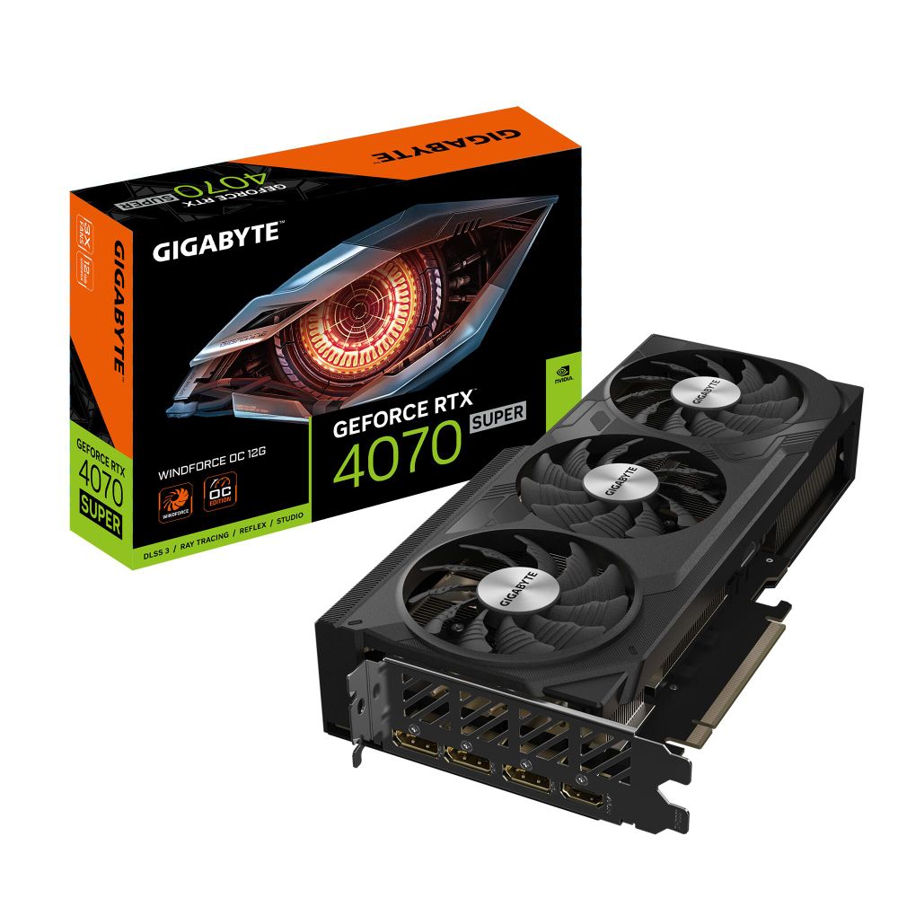 Видеокарта Gigabyte RTX4070SUPER WINDFORCE OC 12GB RTL (GV-N407SWF3OC-12GD||BP)
