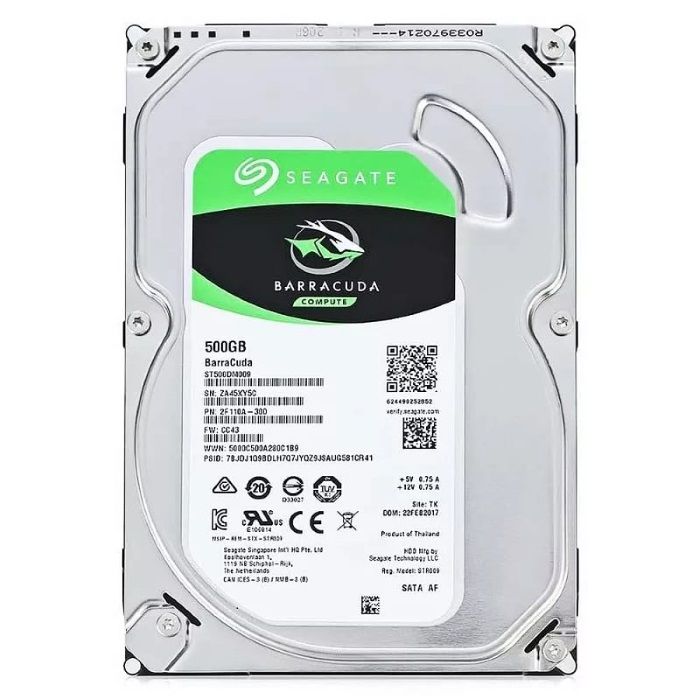 Жесткий диск Seagate ST500DM009, 3.5" HDD, SATA, 500GB, 7200 rpm, 32MB,OEM