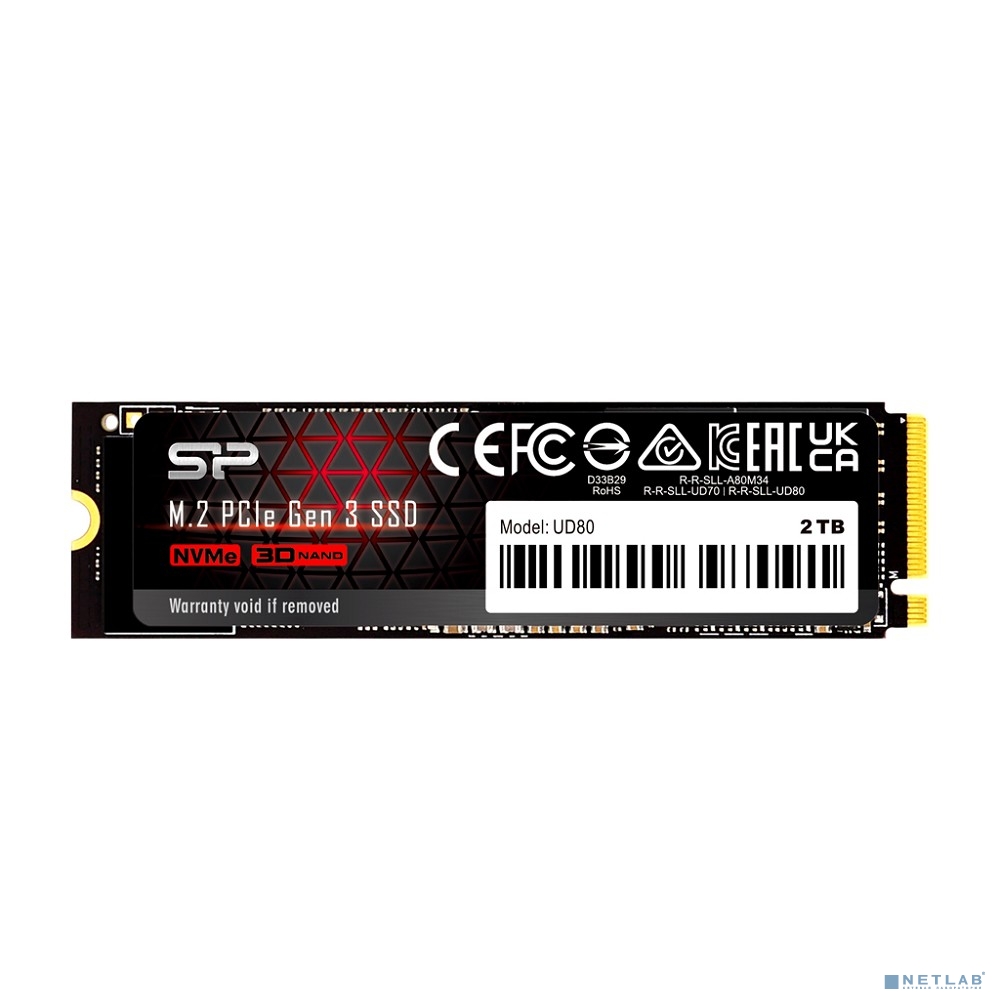 Solid State Disk Silicon Power UD80 500Gb PCIe Gen3x4 M.2 PCI-Express (PCIe) 3400MBs/ 2300MBs SP500GBP34UD8005