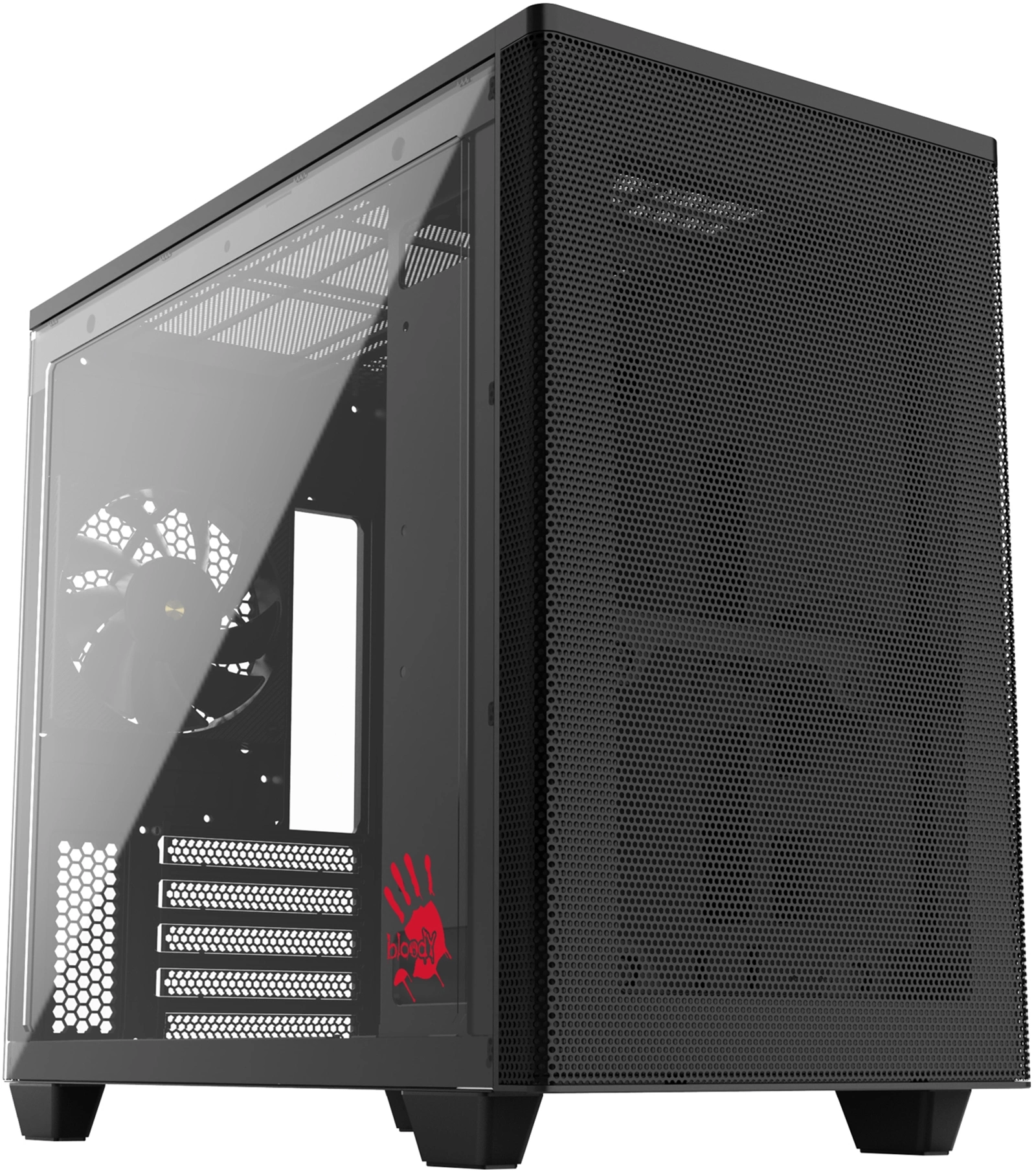Корпус Bloody BD-CC117F черный без БП mATX 5x120mm 1xUSB2.0 1xUSB3.0 audio bott PSU (BD-CC117F-BK)