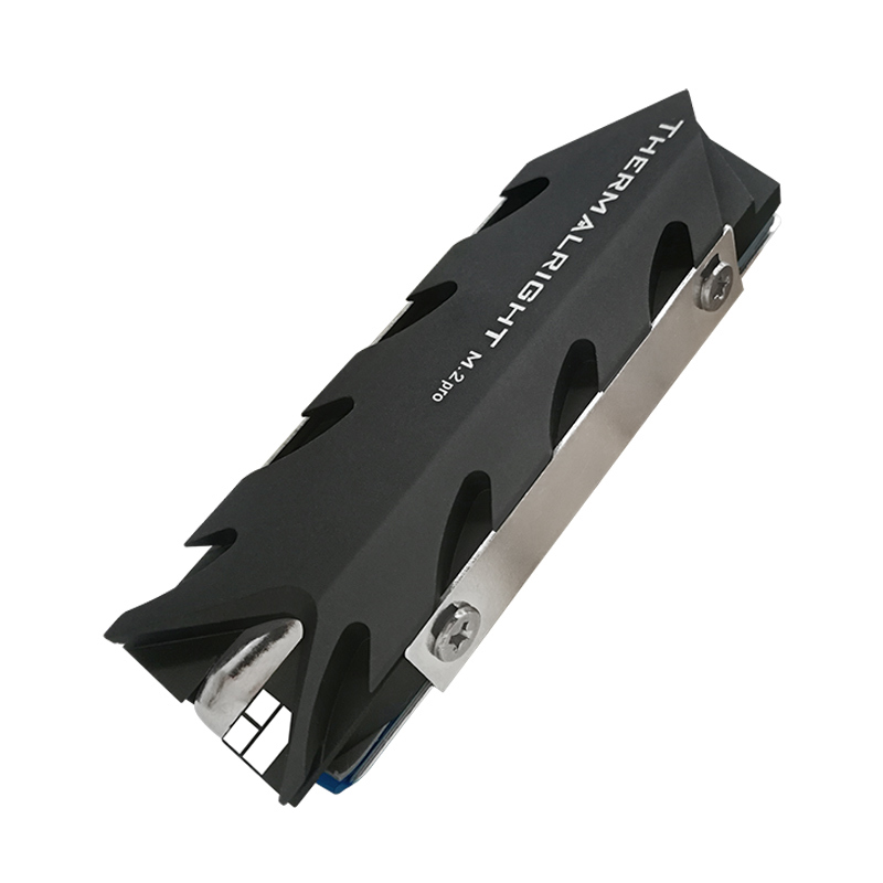 Радиатор к SSD/ SSD Cooler Thermalright M.2 2280 PRO SSD (Radiator, Al, M.2 2280, Heat pipes:1x8mm, 75x22.7x11.7mm, Silver/Gray) (TR-M.2 2280 PRO SSD)