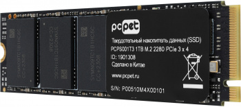 Накопитель SSD PC Pet PCIe 3.0 x4 1TB PCPS001T3 M.2 2280 OEM