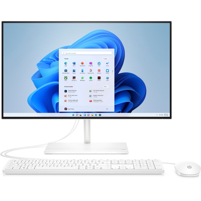 Моноблок HP 24-ck0020ny AiO 23.8"(1920x1080 IPS)/Intel Core i3 12100T(2.2Ghz)/8192Mb/512PCISSDGb/noDVD/Int:Intel Internal Graphics /Cam/WiFi/war 1y/Snow White/W11 + EN kbd (65S85EA) (65S85EA#BED)