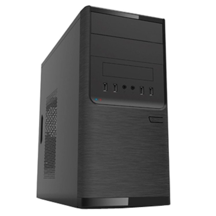 Корпус MidiTower Powerman ES701 Black 1x3.5", 2x5.25"; внутренние отсеки 3x3.5", 1x2.5", mATX, 2xUSB 3.0, 2xUSB 2.0 +Audio, 450W (6120258)