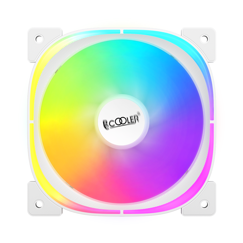 Кулер для корпуса/ Case Cooler PCCooler EF120 ARGB WH (120x120x25mm, 4-pin PWM, ARGB, 37.98CFM, 25.7dBA, 1500RPM, White)