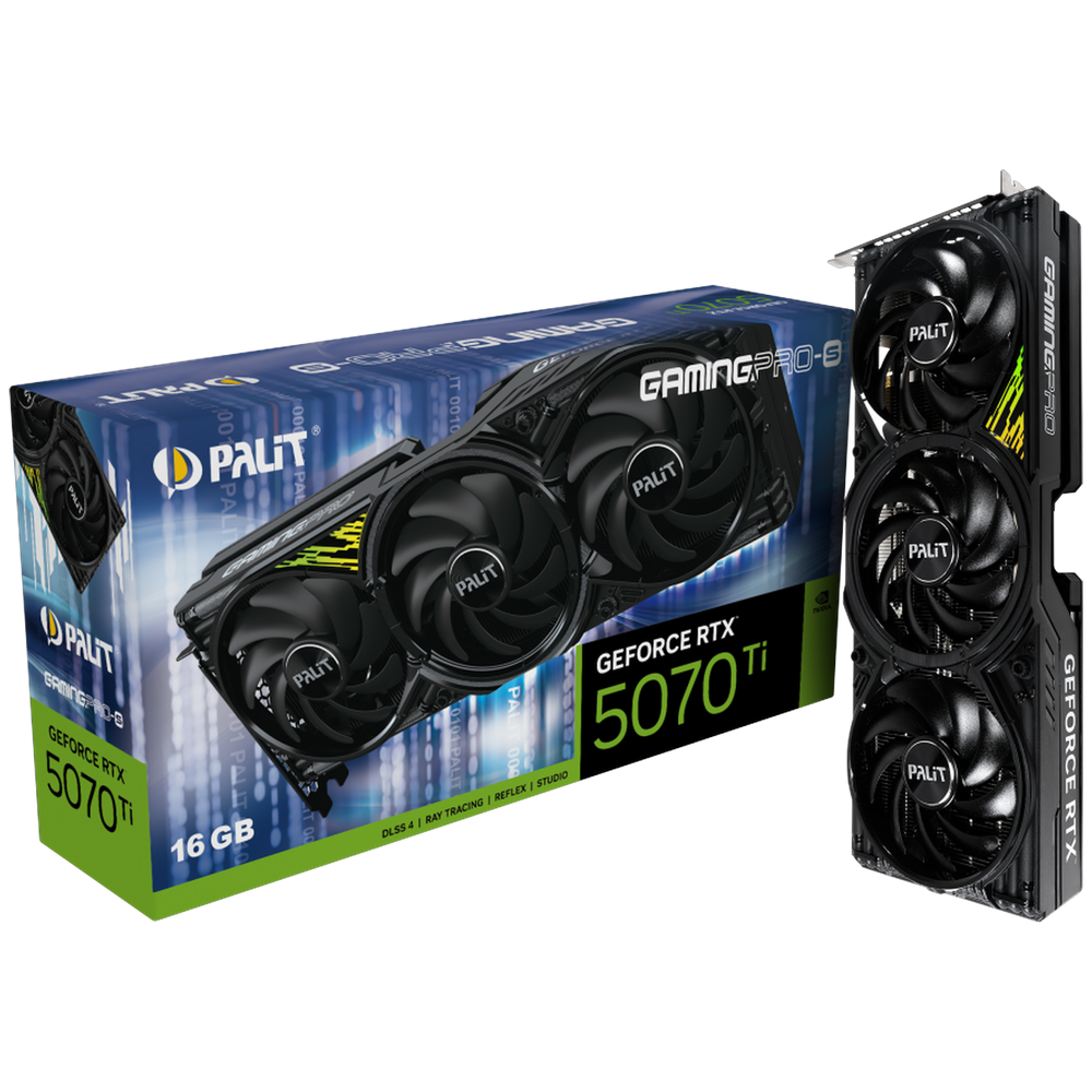 Видеокарта PCIE16 RTX5070TI 16GB PA-RTX5070Ti GAMINGPRO-S 16GB PALIT (NE7507T019T2-GB2031U)