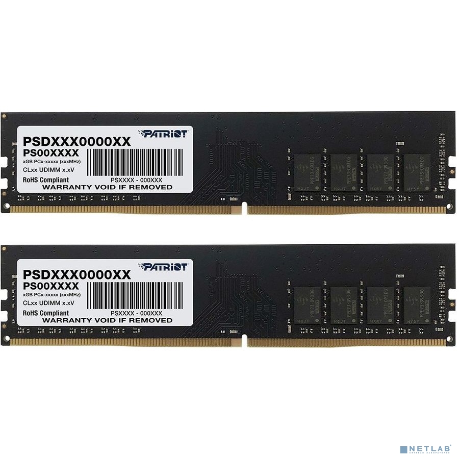 DDR 4 DIMM 16Gb (8Gbx2) PC25600, 3200Mhz, PATRIOT Signature (PSD416G3200K) (retail)