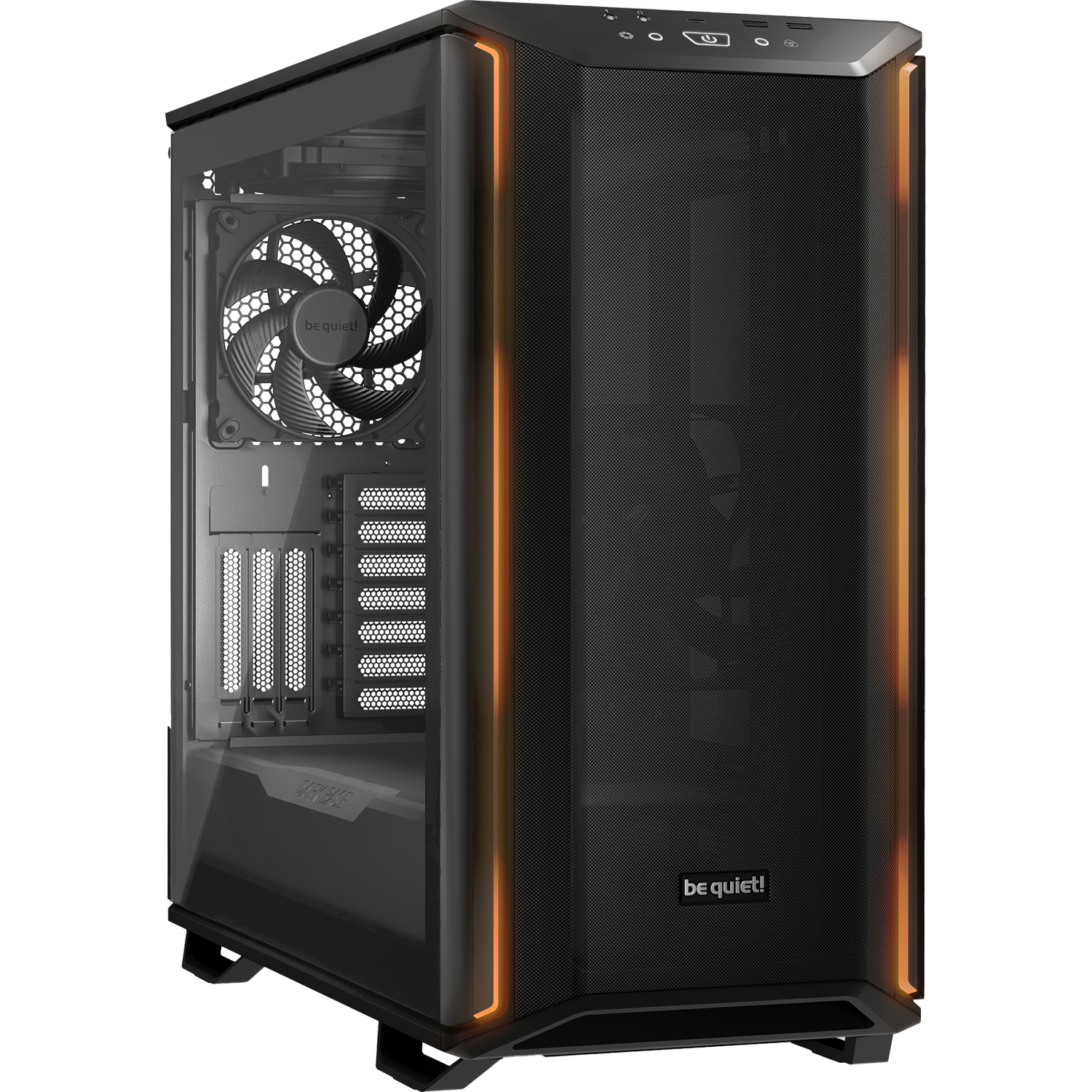 Корпус ПК без блока питания/ Case be quiet! DARK BASE 701, Midi-Tower, TG, 3x140mm, 2xUSB-A 3.2, 1xUSB 3.2 Type-C, E-ATX, ATX, mATX, mITX Black (BGW58)