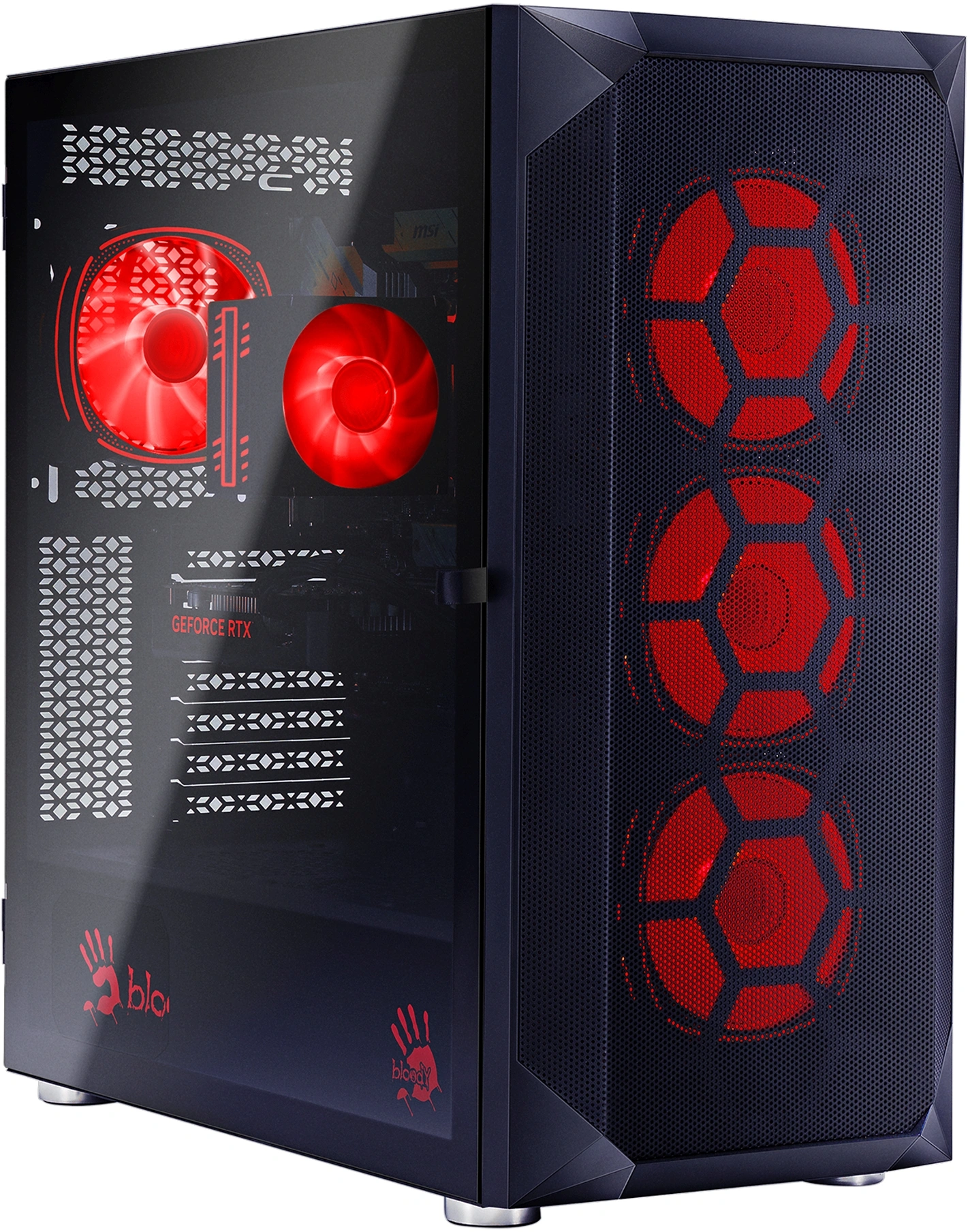 Компьютер Bloody BD-PC RB65C2 MT Ryzen 5 7500F (3.7) 32Gb SSD1Tb RX 7700XT 12Gb Windows 11 Home 64 2.5xGbitEth WiFi BT 650W черный (RUS) (2111350)