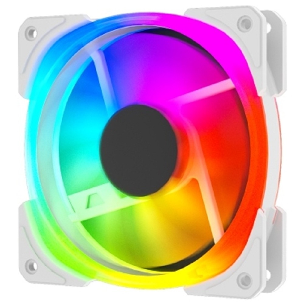 Powercase (CM21-12W ARGB) White 120x120x25mm (PWM, 100шт./ кор, 4pin +ARGB Sync, 800-1500±10% об/ мин) Bulk (CM21_12_ARGB_WT)