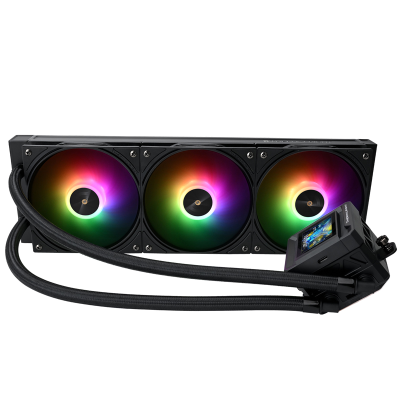 Водяное охлаждение для процессора/ Water Cooling System Thermalright Frozen Warframe SE 360 ARGB Black (360mm, LED temp., Black, ARGB/ Fans: 3x120mm, 70.84CFM, 29.8dBA, 2000RPM/ Pump height 59mm, (F-WFRAME-SE-360-ARGB-BL)