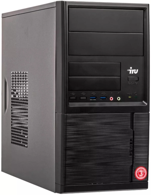 Корпус LinkWorld 727-21 (2) IRU черный без БП mATX 2xUSB3.0 audio