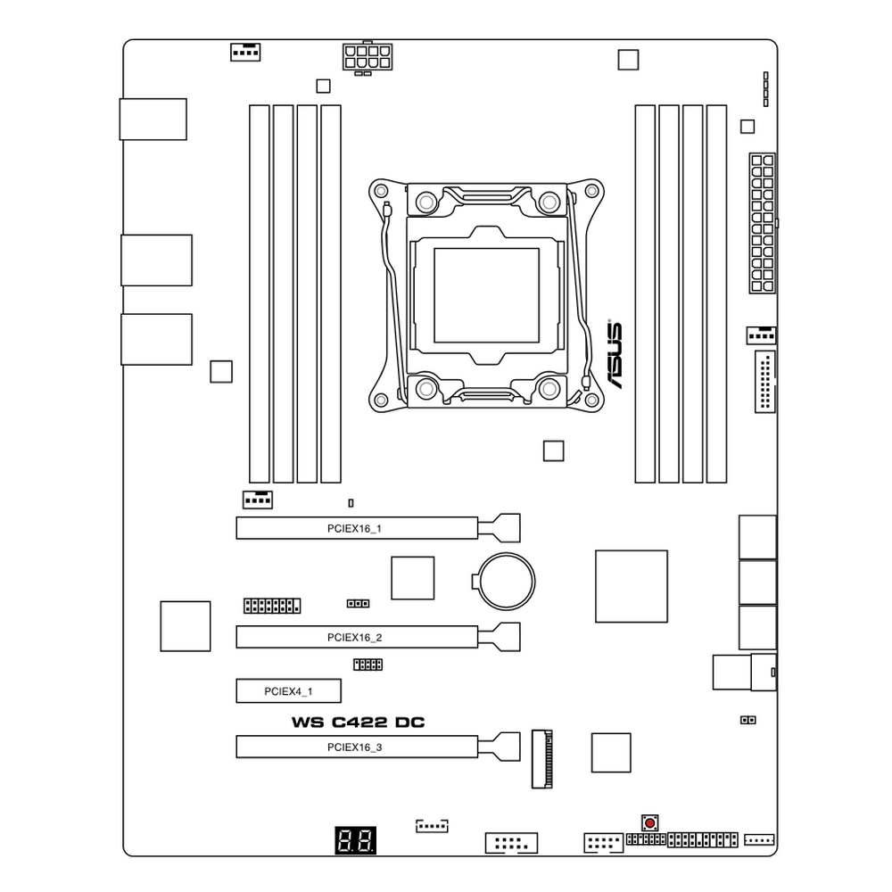 WS C422 DC / R1.03/ LGA-2066,ATX,8DIMM,5PCIE (90SB08J0-M0XBN1)