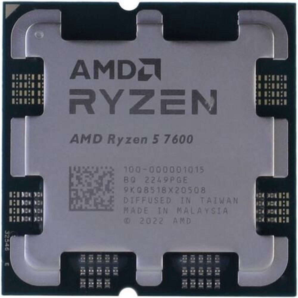 Процессор/ CPU AM5 AMD Ryzen 5 7600 (Raphael, 6C/12T, 3.8/5.1GHz, 32MB, 65W) OEM (100-000001015)