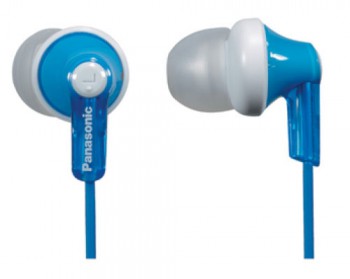 Наушники вкладыши Panasonic RP-HJE118GU 1.1м белый/ голубой проводные в ушной раковине (RP-HJE118GUA)