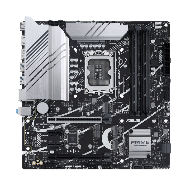 Материнская плата ASUS PRIME Z790M-PLUS D4 Soc-1700 Intel Z790 4xDDR4 mATX AC`97 8ch(7.1) GbLAN RAID+HDMI+DP (90MB1D20-M0EAY0)