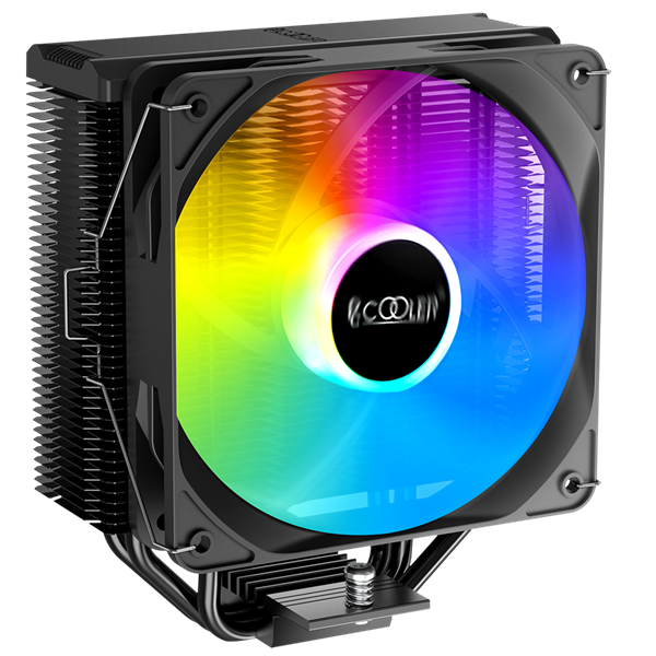 Кулер для процессора/ CPU Cooler PCCooler PALADIN EX300S (125W, 4-pin PWM, 157mm, Al/Cu, 3x6mm, FRGB, 1x120mm, 73.6CFM, 28.6dBA, 1800RPM, S: 1851/1700/1200/115X, AM5/AM4, black)