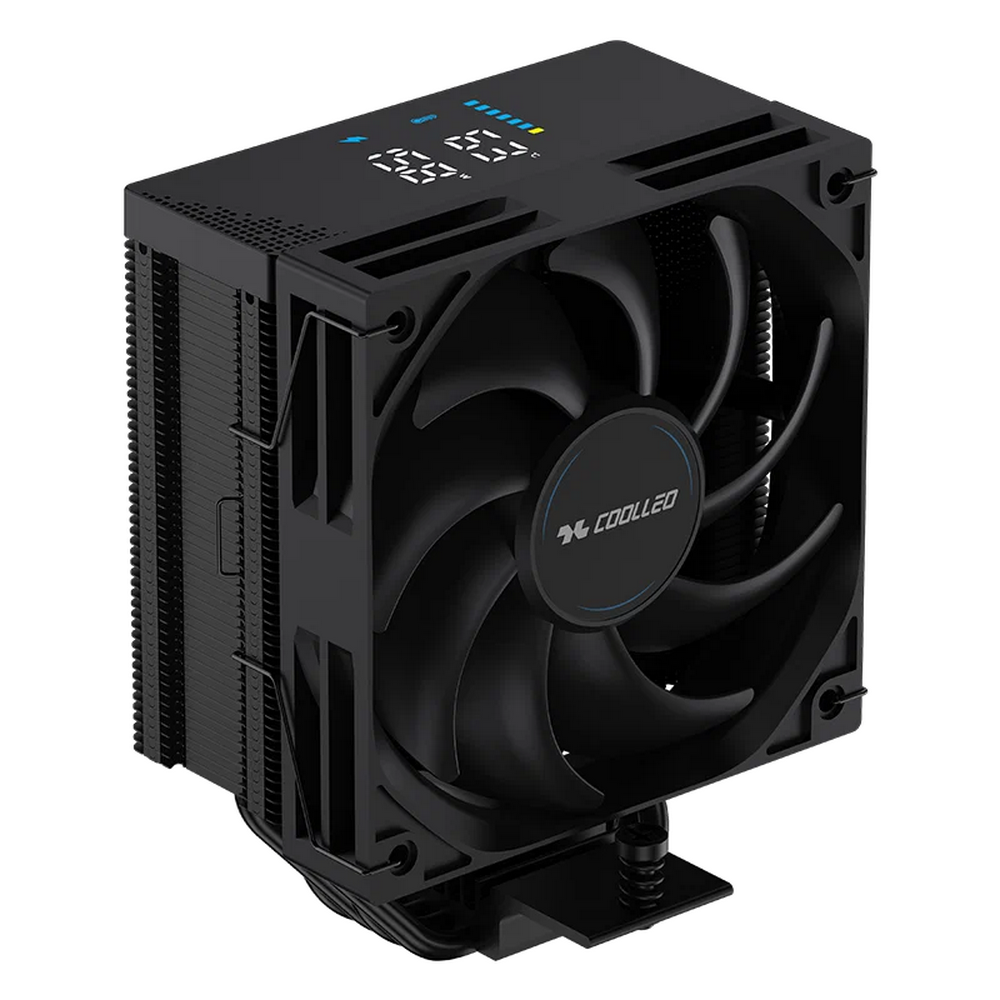 Вентилятор для процессора Coolleo CPU Cooler CL-B40-DIG-BK V2 Intel: LGA 115X/ 1200/ 1700/ 1851 AMD: AM4/ AM5 220W TDP (CL-B40-DIG-BK-V2)