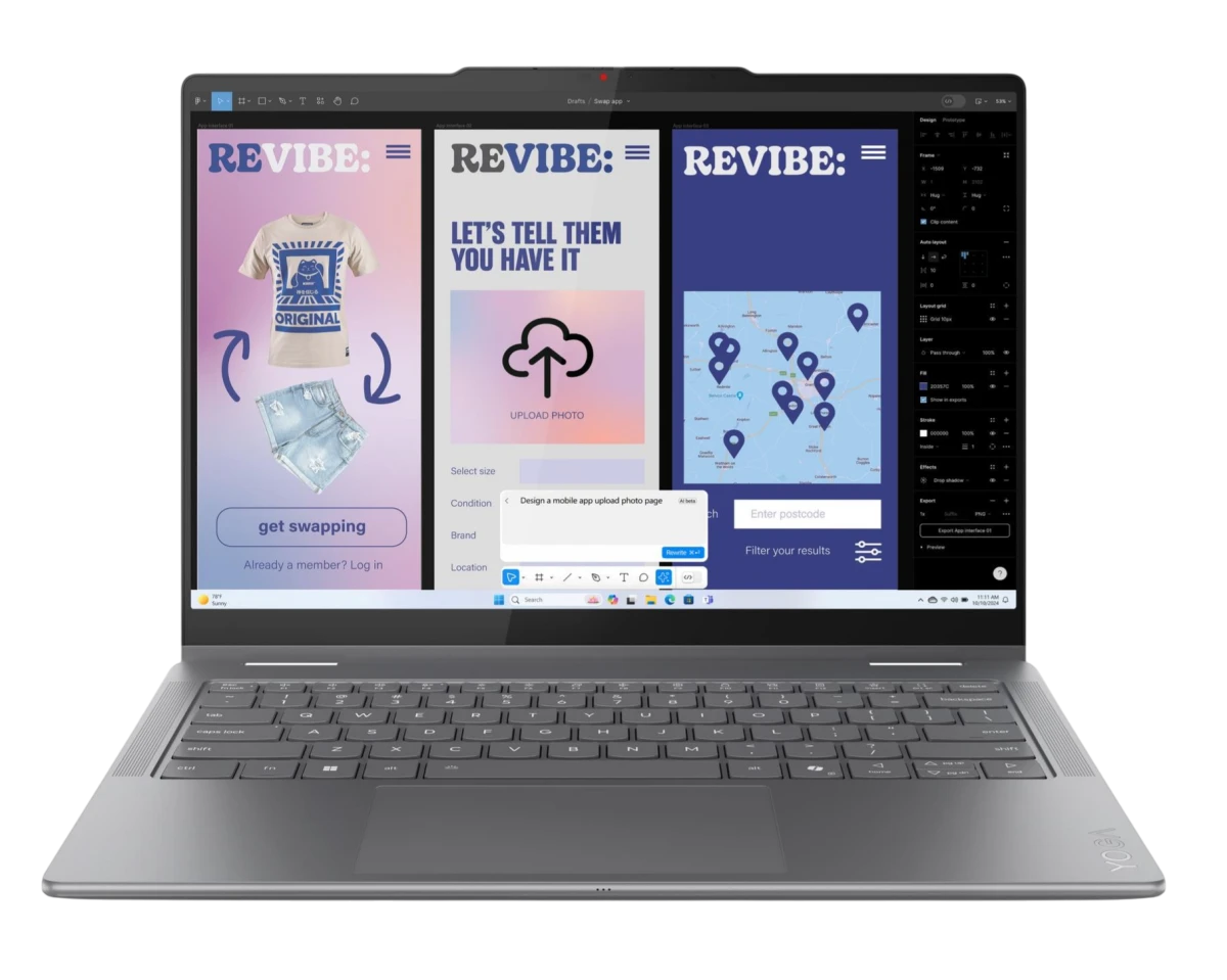 Ноутбук/ Lenovo Yoga 7 2-in-1 14ILL10 14"(1920x1200 OLED)/Touch/Intel Core Ultra 7 256V(2.2Ghz)/16384Mb/1024PCISSDGb/noDVD/Int:Intel Arc graphics/Cam/BT/WiFi/70WHr/war 1y/1.38kg/luna grey/Win11Home + 65W, Pen, RU kbd (83JQ003FRK)