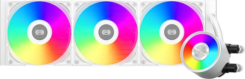 Система водяного охлаждения PcCooler DA360 Pro ARGB Soc-AM5/AM4/1200/1700/1851 белый 4-pin 33.8dB Al 300W Ret (DA360PRO-WHAWXX-GL)