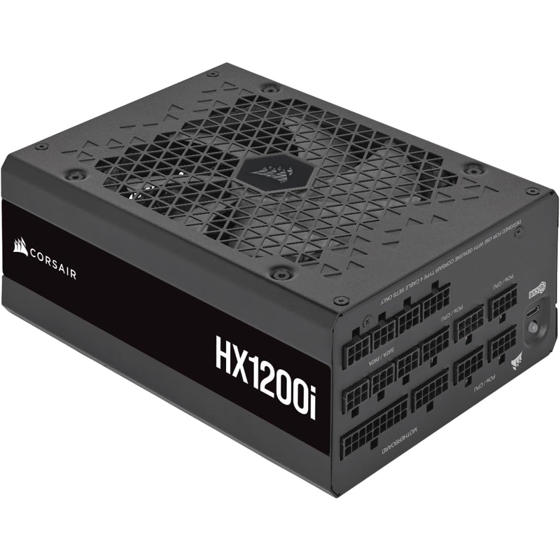 Блоки питания/ Power Supply Corsair HX1200i, Model RPS0202, 1200W 80+ Platinum (ATX, 3.0, PCIe 5.0, Full modular, 1x24(20+4)pin, 1x12+4-pin PCIe, 2x4+4-pin CPU +12V (EPS), 8x4-pin Molex, 4x6+2-pin PCIe, 8xSATA3, 1xUSB Type-C (CP-9020281-UK)