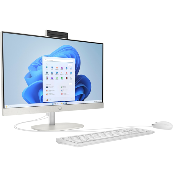 Моноблок HP 27-cr0003ci NT 27" FHD(1920x1080) Ryzen 7 7730U, 16GB LPDDR5 5500 (2x8GB), SSD 512Gb, AMD integrated , noDVD,Rus/ Eng kbd&mouse wireless, HD Webcam, Shell White, Dos, 1Y Wty (7X9V7EA) (7X9V7EA#UUQ)