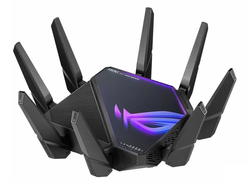 ASUS ROG GT-AXE16000 / / 802.11 a/ b/ g/ n/ ac/ ax 1148 + 4804Mbps, 2,4 + 5 gGz, 8 antenna, USB, GBT LAN ; 90IG06W0-MU2A10