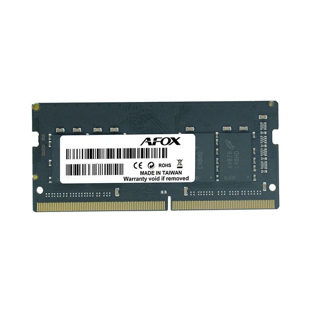 Модуль памяти Afox 16GB DDR4 3200Mhz SO-DIMM Single Channel Package (1x16GB) PC4-25600, 260- Pin, Non-ECC, Un-Buffered, CL 22-22-22-52, 1.2V (AFSD416PS1P)