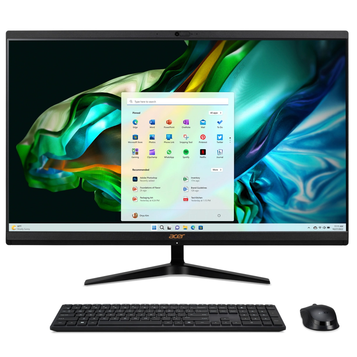 Моноблок Acer Aspire C27-1800 Core i3-1315U/ 8Gb/ SSD512Gb/ 27"/ O_DLED/ FHD/ KB/ M/ noOS/ silver (DQ.BKJCD.003)