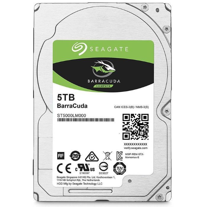 Жесткий диск Seagate Barracuda HDD 5TB 2.5" SATA 6Gb/ s 128MB 5400rpm (ST5000LM000)