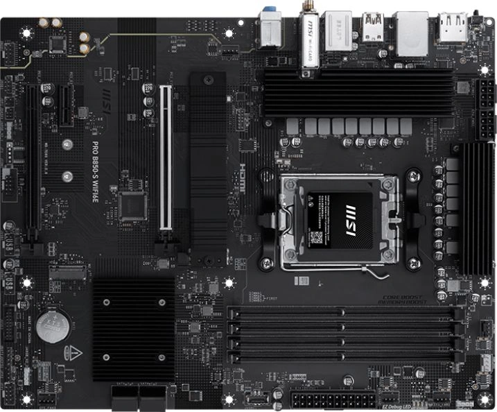 Материнская плата MSI PRO B850-S WIFI6E SocketAM5 AMD B850 4xDDR5 ATX AC`97 8ch(7.1) 2.5Gg RAID+HDMI+DP