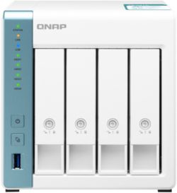 SMB QNAP TS-431K NAS 4 HDD trays. Alpine AL214, 4-core, 1.7GHz, 1 GB RAM, 2xGB Ethernet, USB 3.2x3