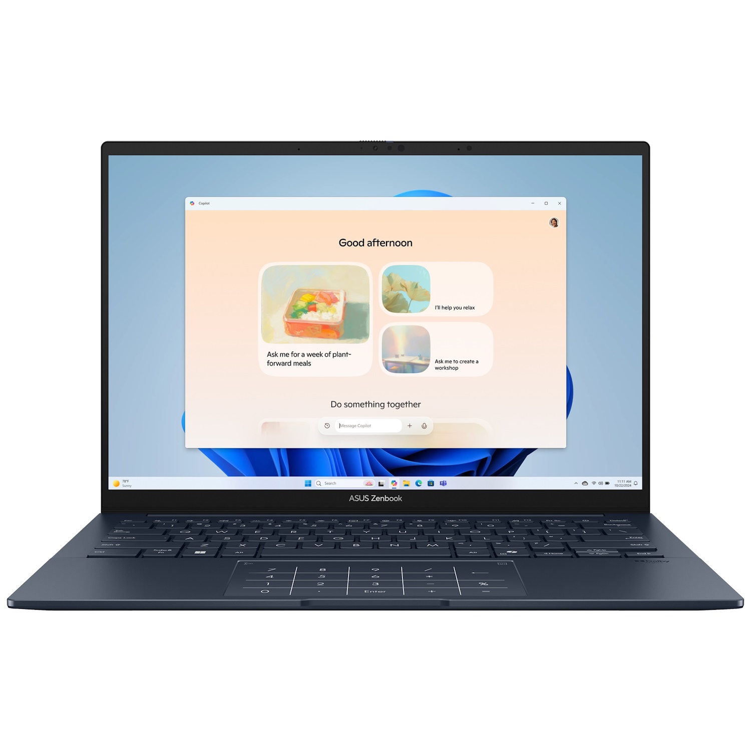 Ноутбук ASUS Zenbook 14 OLED 14" OLED 3K UX3405CA-PP515W silver (Core Ultra 9 285H/16Gb/1Tb SSD/VGA int/W11) (90NB14W2-M00R90)