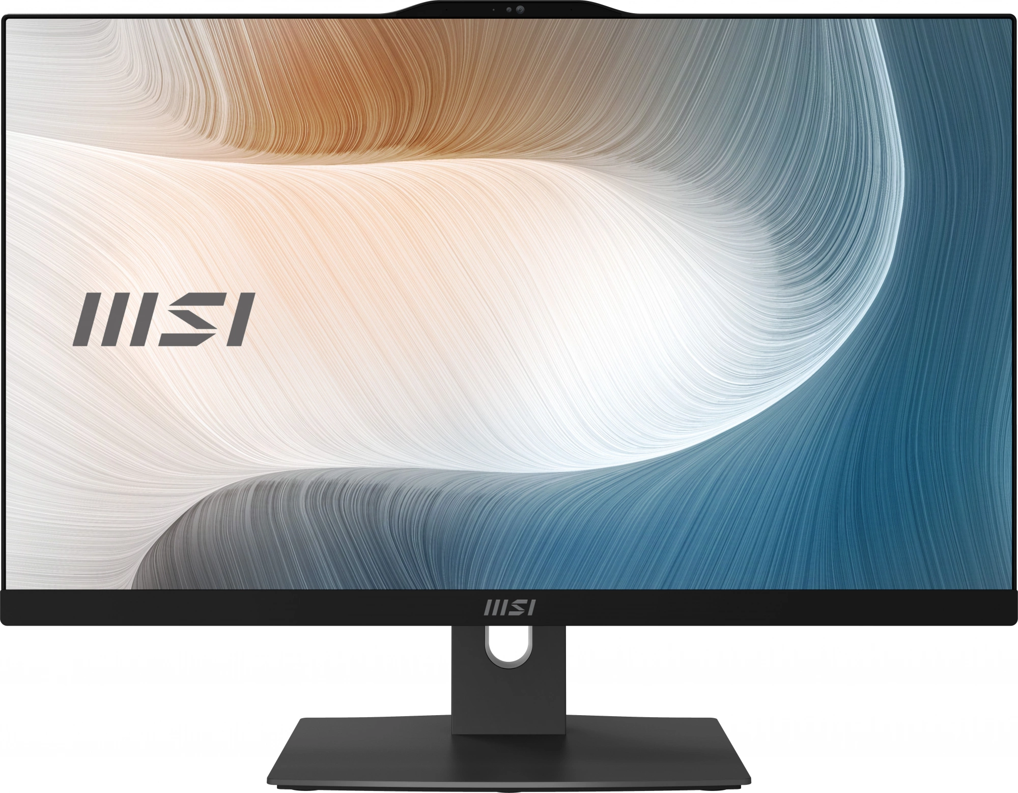Моноблок MSI Modern AM242P 12M AiO 23,8" FHD (1920x1080)IPS AG Non-touch, Pentium 8505 (1.2GHz), 4GB DDR4 (1x4Gb), 128GB SSD, Intel UHD,WiFi,BT,camera,WirelessKB&mouse Eng/ Rus,Win11Pro,1y war-ty,Black (9S6-AE0711-842)