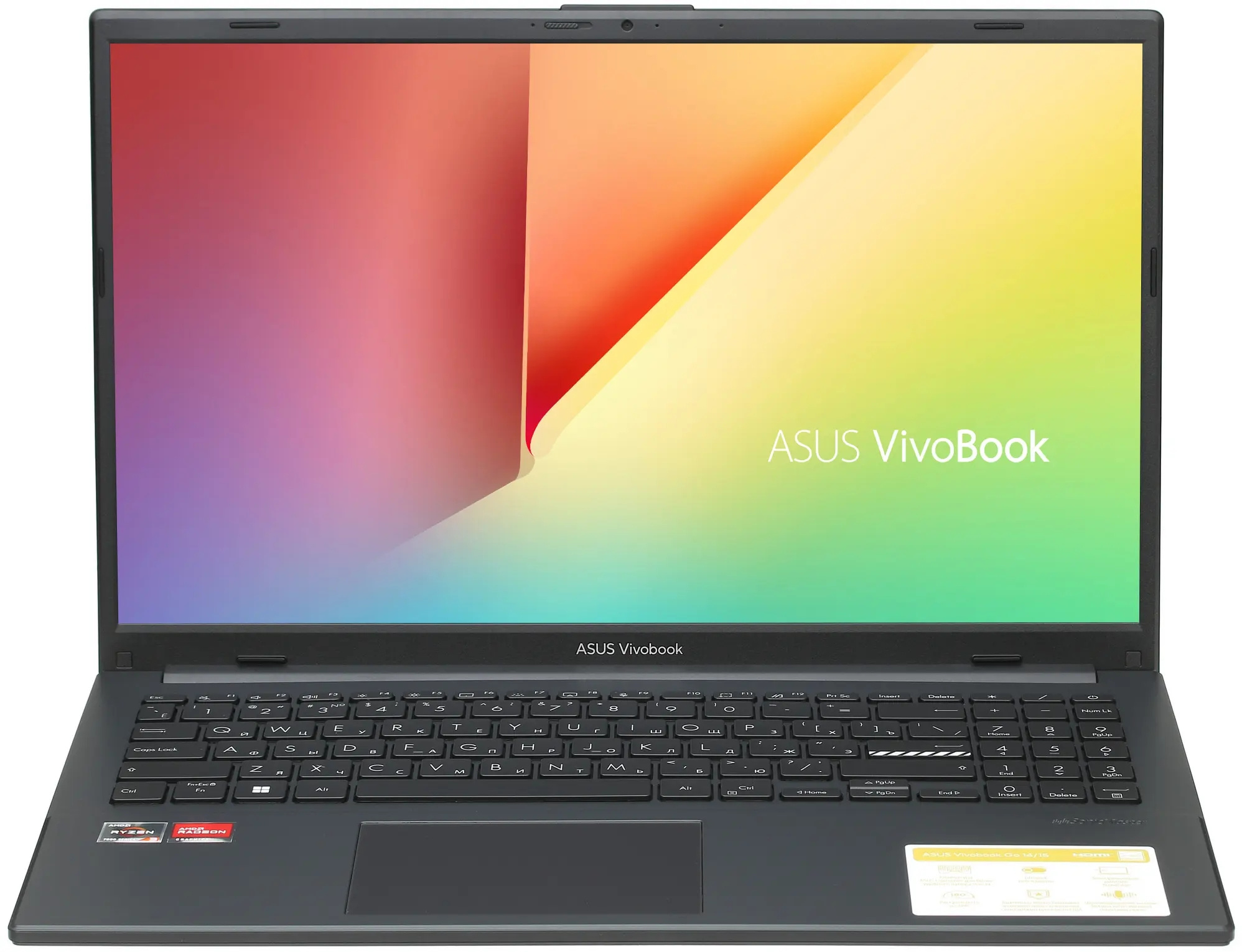Ноутбук Asus Vivobook Go E1504FA-BQ664 Ryzen 5 7520U 16Gb 512Gb SSD 15.6" IPS FHD (1920x1080) noOS black WiFi BT (90NB0ZR2-M012Z0)