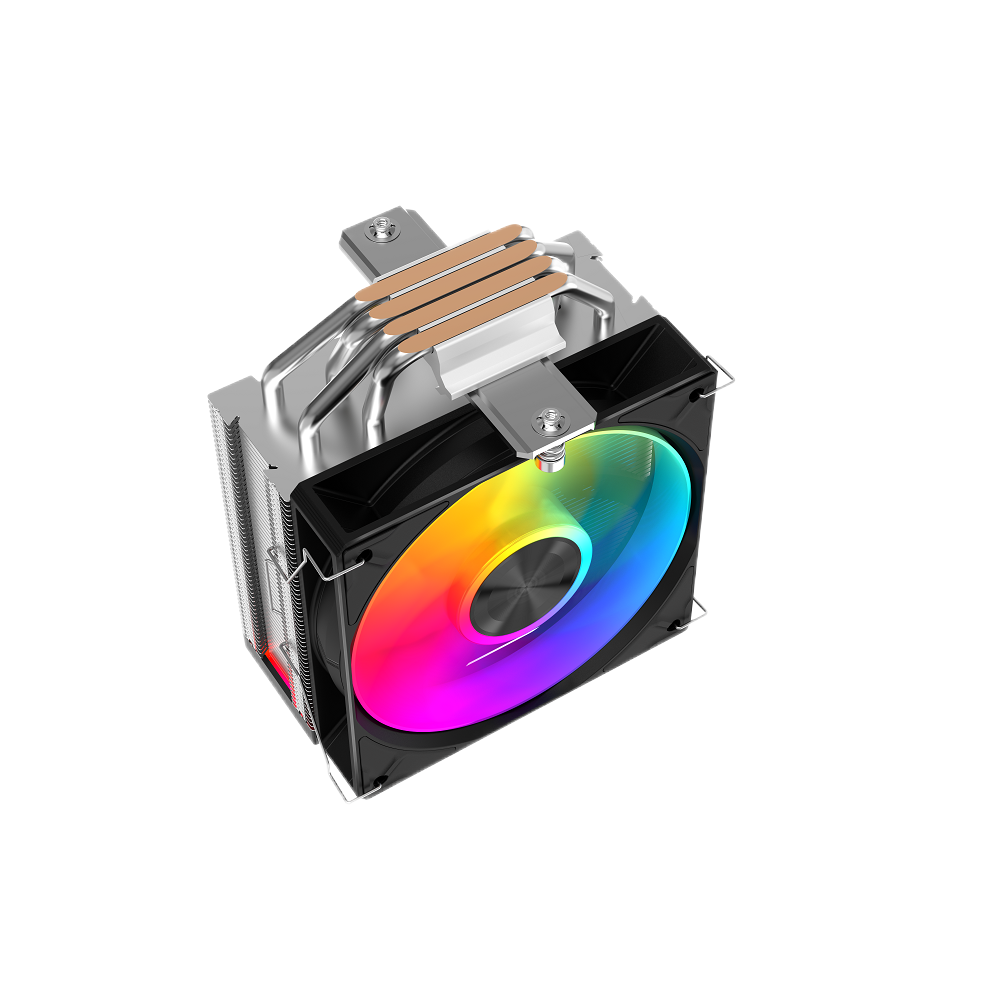 Кулер для процессора/ CPU Cooler SAMA A40L (240W, 4-pin PWM, 152mm, 4x6mm, ARGB, 1x120mm, 78CFM, 29dBA, 2200RPM, S: 1851/1700/1200/115X, AM5/AM4, silver) (A40-XXWAYXOX-G)