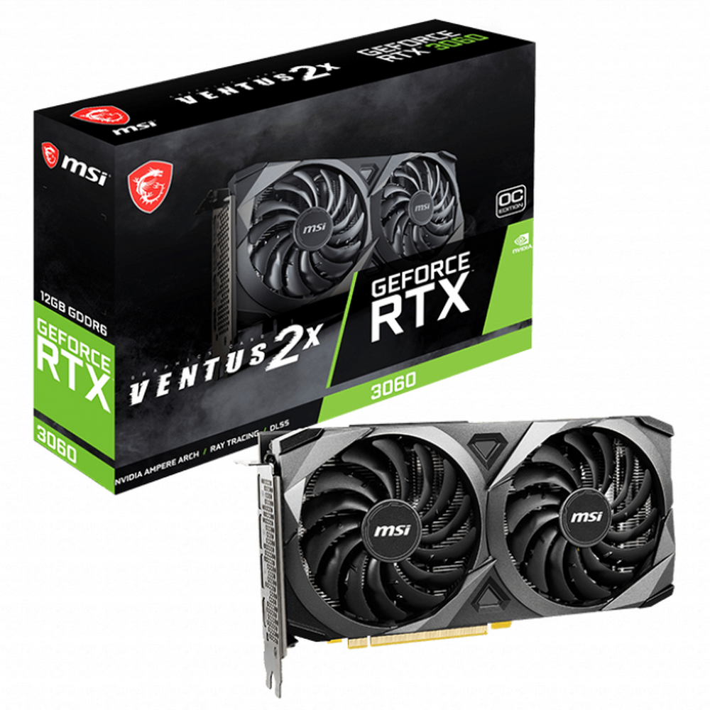 MSI RTX 3060 VENTUS 2X (12G) OC RTL (RTX 3060 VENTUS 2X 12G OC)