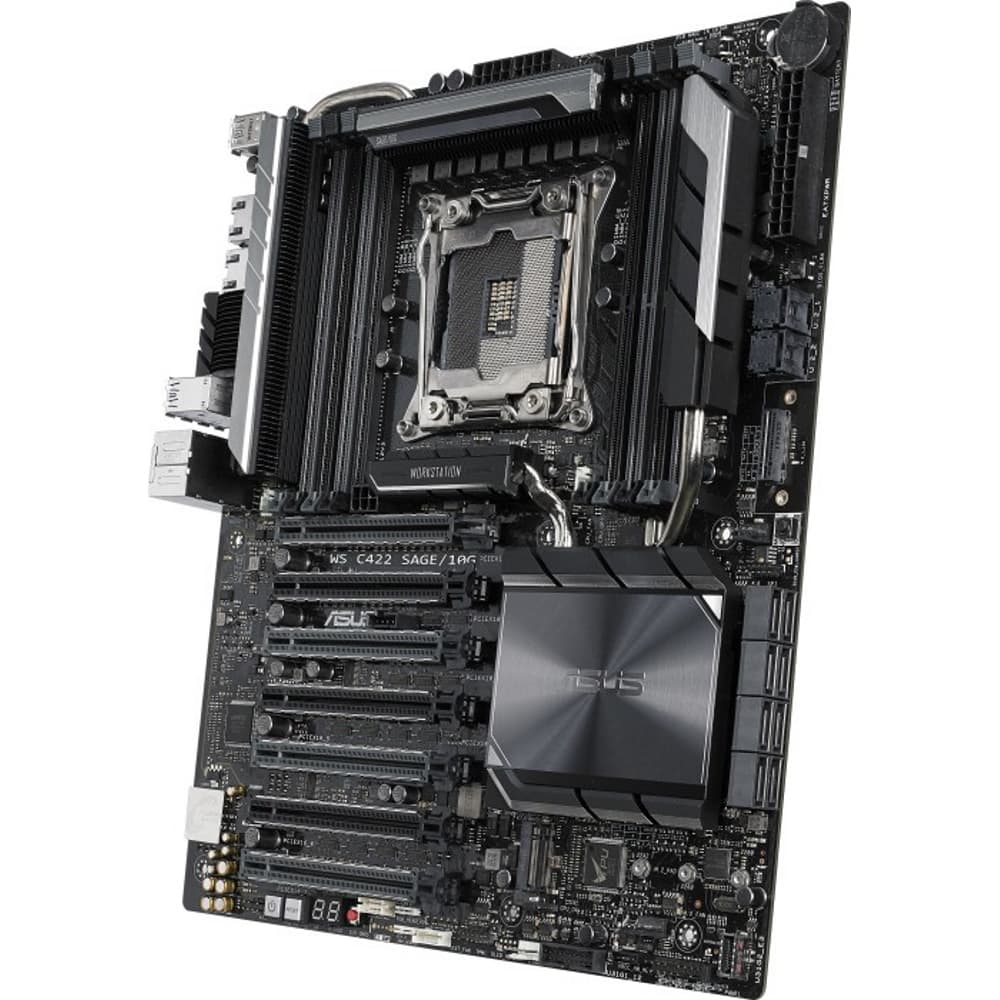 Картинка Материнская плата ASUS WS C422 SAGE/10G (90SW00J0-M0EAY0) 