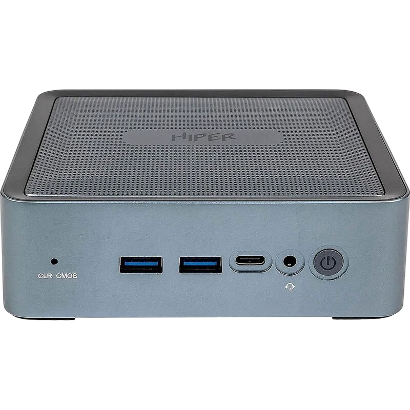 Мини ПК/ HIPER EXPERTBOX D20 Intel Core i5 1240P(1.7Ghz)/16384Mb/512PCISSDGb/noDVD/Int:Intel Iris Xe Graphics/BT/WiFi/war 1y/0.45kg/Тёмно-серый/Win11Pro + WiFi 6, BT 5.2,металл, VESA 75х75, 100х100 (ED20-I5124R8N1WPG)