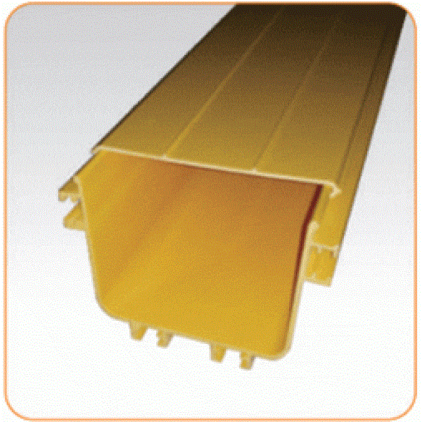 Крышка прямой секция оптического лотка, 100x120 мм, 2 метра, желтая (LAN-OT100X120-CVR)