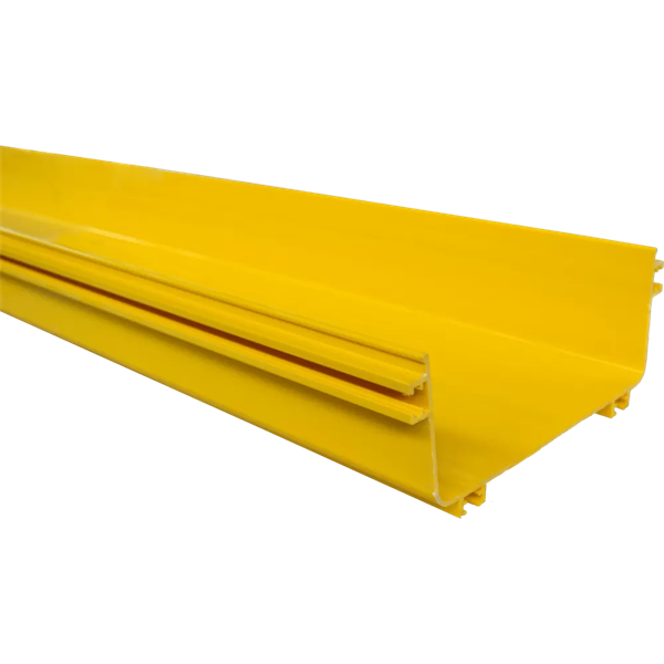 Прямая секция оптического лотка, 100x240 мм, 2 метра, желтая (LAN-OT100X240)