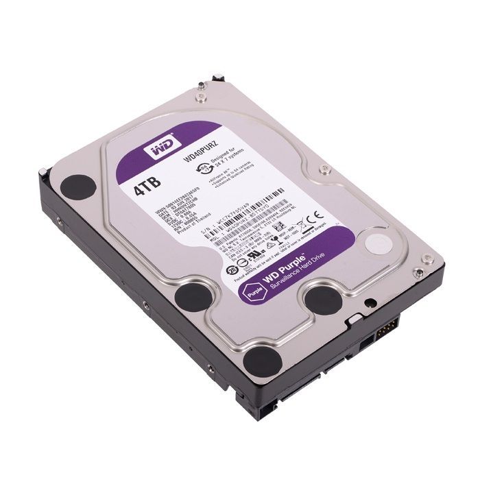 Жесткий диск Western Digital WD40PURZ, 3.5", HDD, SATA-III, 4TB, 5400RPM, 64MB, Bulk