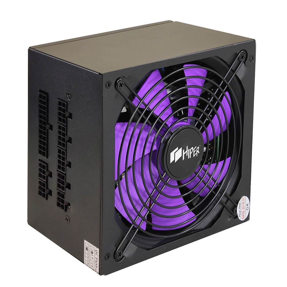блок питания для ПК 800 Ватт/ PSU HIPER HPB-800FM (ATX 2.31, 800W, ActivePFC, 140mm fan, Full-modular, Black), 80+ Bronze, BOX